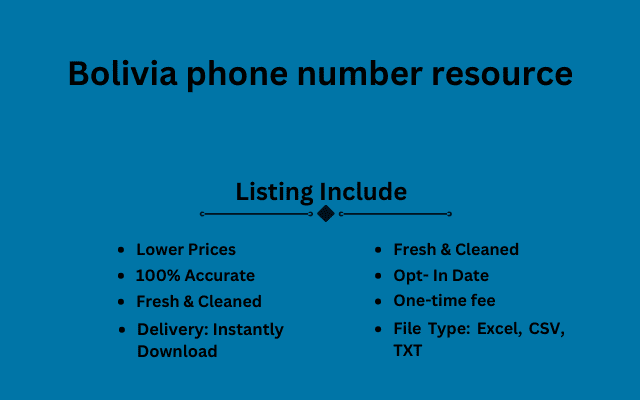 Bolivia phone number resource
