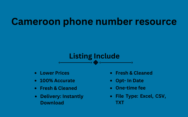 Cameroon phone number resource